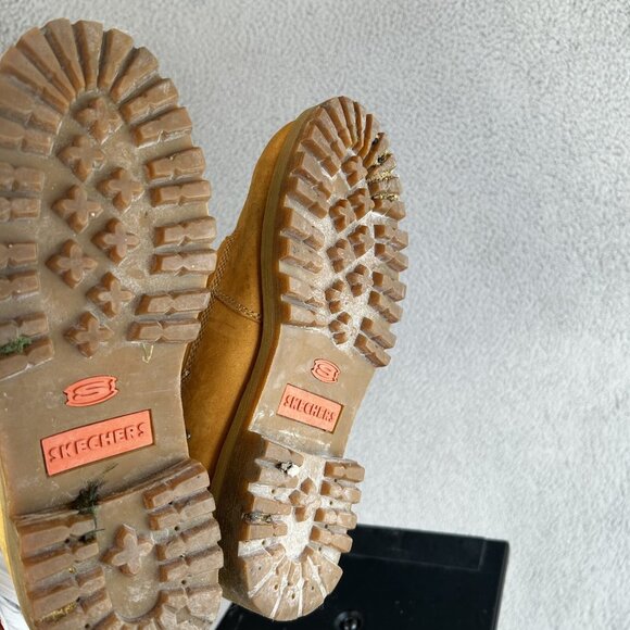 Vintage SKETCHERS Water Proof Work Boots Womens Size 8 Men's size 6.5 Tan Beige - Picture 6 of 7